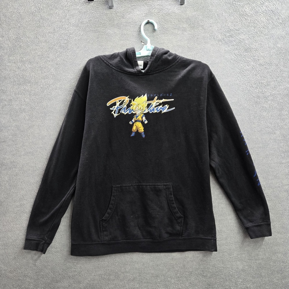 Primitive Men Hoodie XL Black Graphic Fleece Dragon Ball Pullover Goku Chibi